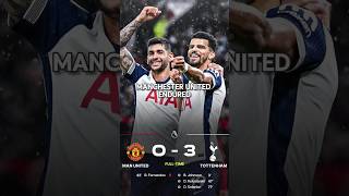 Manchester United lose to Tottenham 30  Premier League 202425 football soccer shorts [upl. by Yann]