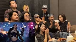 LISAs FAMILY REACTS TO ROCKSTAR MV [upl. by Ozmo]