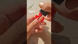 Day 4 of trying easiest nailart at home ♥️ subscribe nailart viralshorts naildesign [upl. by Elleoj]