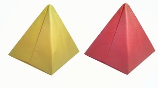 How to make Paper Pyramid  very easy   DIY Crafts [upl. by Assirek]