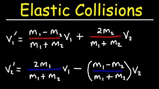 Elastic Collisions  Conservation of Momentum  Shortcut Formula [upl. by Grethel]