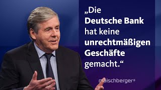 Josef Ackermann über seine Zeit als Vorstandsvorsitzender der Deutschen Bank  maischberger [upl. by Gnal]