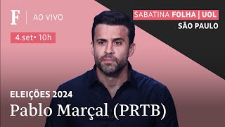 Pablo Marçal PRTB participa de sabatina FolhaUOL com candidatos sobre temas de São Paulo [upl. by Assirahs]