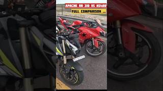 Pulsar Ns400 z Vs Tvs Apache RR 310 Full Comparison short shorts shortvideo shortsvideo [upl. by Gib780]