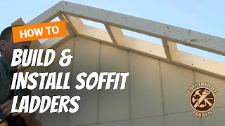 How to Build a Shed  How To Build Roof Rake Ladders soffit overhang  Video 9 of 15 [upl. by Ettennig]