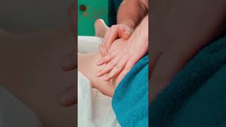 Deep tissue foot and thigh asmr massage for student Lisa footmassage [upl. by Ardnusal]