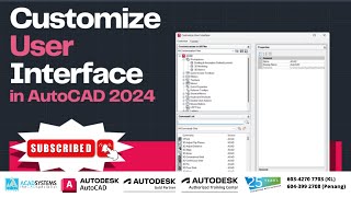 Customize User Interface in AutoCAD 2024 [upl. by Wit89]