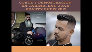 Corte y Demostracion en Tarima San Juan Beauty Show 2019 [upl. by Hoye]