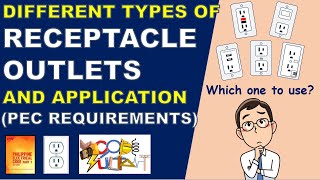 RECEPTACLE OUTLET TYPES AND APPLICATIONS AS REQUIRED BY NEC amp PEC [upl. by Maxima]