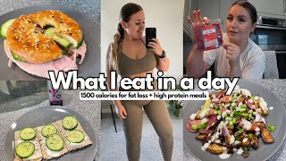 WHAT I EAT IN A DAY 1500 calories for fat loss Ft GET LEAN calorie counter [upl. by Lorianna]