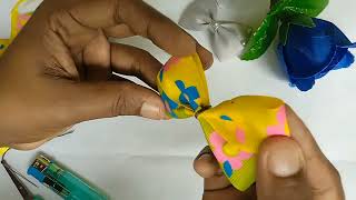 Make a Grosgrain Ribbon Bow  ලේසියෙන්ම රිබන් bow එකක් හදමු🎀 [upl. by Aronid]