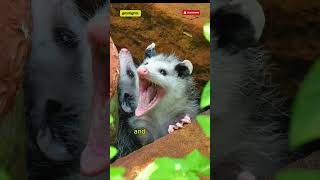 Opossum Tricks  Playing Dead 💀 and More 🐾 shorts [upl. by Im97]