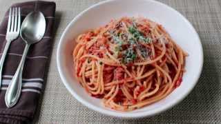 Spaghetti al Tonno Recipe  Spaghetti with Spicy Tuna Sauce [upl. by Eudosia]