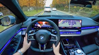 The All New 2024 BMW 530i xDrive M Sport POV Test Drive [upl. by Nemrak]