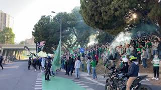 Receção dos adeptos ao autocarro da equipa do Sporting CP no jogo contra o Nacional [upl. by Sotos808]