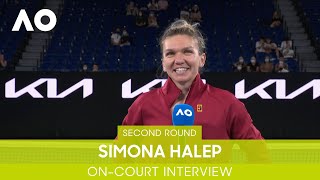 Simona Halep OnCourt Interview 2R  Australian Open 2022 [upl. by Netsuj]