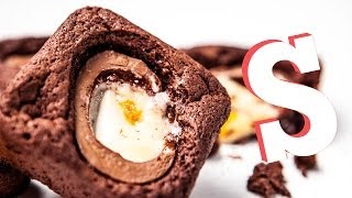 Creme Egg Chocolate Brownies Recipe  Sorted Food [upl. by Aekan482]