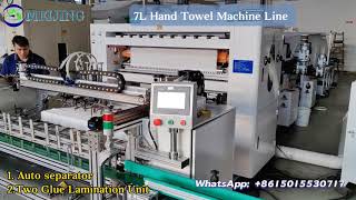 Fully completed 7L V interfolded hand towel facial tissue machines production line [upl. by Orford]