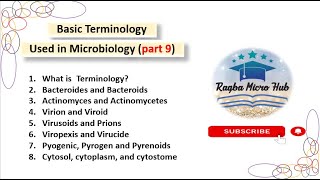 Basic terminology in microbiology part9 microbiologylecture raqbamicrohub [upl. by Corley]