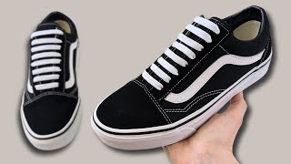 HOW TO BAR LACE VANS OLD SKOOLS Best Way [upl. by Kissiah]