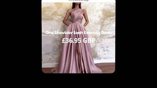 Vireous One Shoulder Sash Blush Pink Evening Dress fashion eveningdress evening dress dresses [upl. by Geraud]