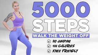 5000 STEPS WALKING WORKOUT  5K Steps Challenge Fat Burning Endurance Knee Friendly [upl. by Nadean]