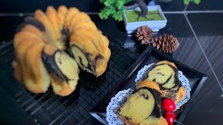 Resep Marmer Cake Super Lembut dan Moist Anti Gagal [upl. by Akenehs]