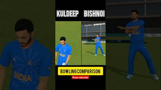 Kuldeep and Bishnoi bowling comparison REAL CRICKET 24 shorts [upl. by Nylaret]