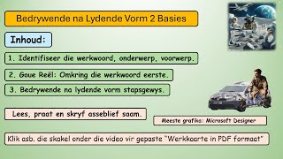 Bedrywende en Lydende Vorm 2 Basies [upl. by Sirronal]