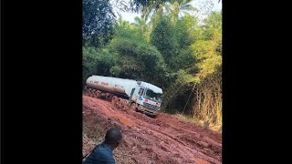 Trailer vs dangerous muddy roads automobile trucks trailer [upl. by Roumell]