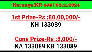 Karunya KR678 Result On 02112024 [upl. by Philbo146]