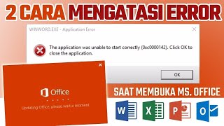 Cara mengatasi The application was unable to start correctly 0xc0000142 saat membuka office [upl. by Ruhl]