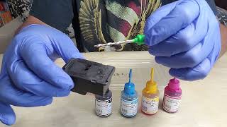 How to refill a Canon Pixma MX490 ink [upl. by Yelsehc]