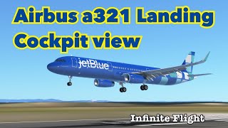 A321 cockpit landing Infinite Flight new update [upl. by Nivlak]