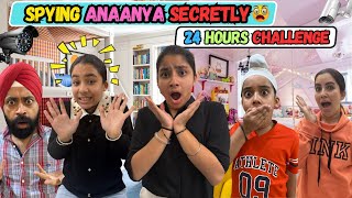 Spying Anaanya Secretly 24 Hours Challenge  Ramneek Singh 1313  RS 1313 VLOGS [upl. by Vally]