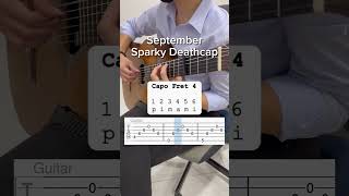 September by Sparky Deathcap guitartutorial guitarcover beginner guitartabs [upl. by Elahcar22]