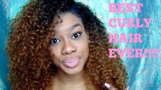 BEST CURLY SYNTHETIC WIG  Outre Weave Dominican Curly [upl. by Glovsky]