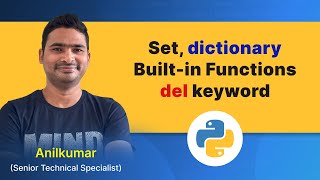 Python Class36  Python Set Dictionary Functions and del keyword [upl. by Algar]