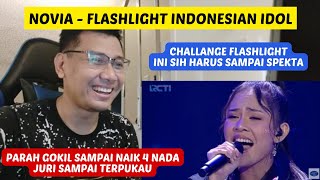 Novia  Flashlight Indonesian Idol 2023  DEADSREACTION [upl. by Depoliti168]