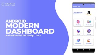 Modern Dashboard Design in Android Studio using CardView  XML Material UI Design [upl. by Kragh]