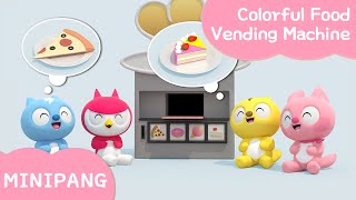 Learn and Sing with Miniforce  Colorful Food Vending Machine  word play  MiniPang TV 3D Song [upl. by Tevis142]