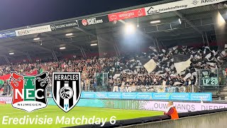 NEC Nijmegen vs Heracles Almelo  great away support and win for Almelo [upl. by Evatsug669]