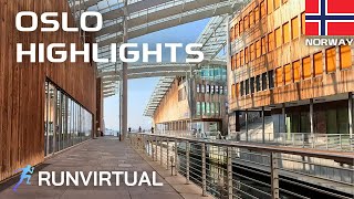 Norway Running Tour Oslo Highlights 4K 60 FPS [upl. by Garibold]