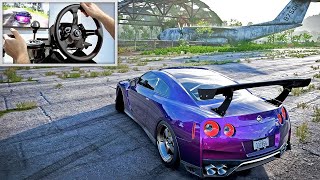 Drifting 1000bhp Nissan GTR  Forza Horizon 5 w900° Steering Wheel [upl. by Elisabet227]