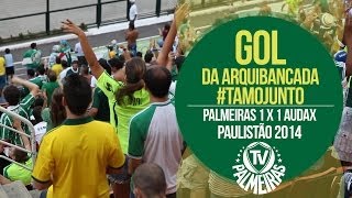 Gol da arquibancada Palmeiras 1 x 1 Audax  Paulistão 2014 [upl. by Kellie179]