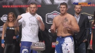 KSW 22 Ważenie przed walką Kamil Waluś  Christos Piliafas [upl. by Coben]