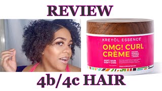 KREYOL ESSENCE OMG CURL CREME ON 4B4C HAIR CURLING CREAM ON UNWASHED NATURAL HAIR  CURLY GIRL [upl. by Carena]