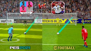 EFOOTBALL 22 vs PES 21 MOBILE 🔥Full Comparison  Which Is Best [upl. by Jammin]