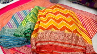 प्योर साड़ी के शौक़ीन ही देखे Buy Pure Banarasi Khaddi Gorgiet Saree Nisatha Saree Chowk Varanasi [upl. by Euqinmod926]