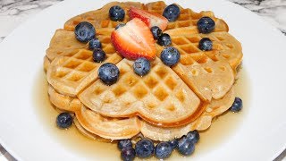 The Most Delicious Belgian Waffle Recipe Ever ASMR Cooking Sounds In English amp Spanish [upl. by Nyliahs820]